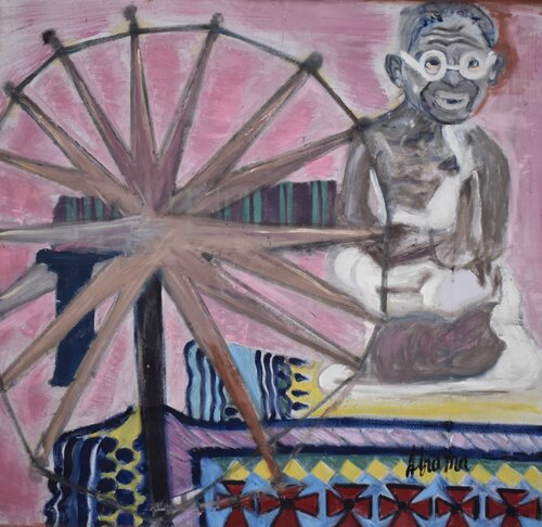 Mahatma Gandhi van Ana Bravo, Schilderij te koop op Singulart