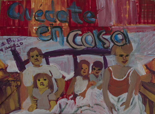 Quédate en casa van Ana Bravo, Schilderij te koop op Singulart