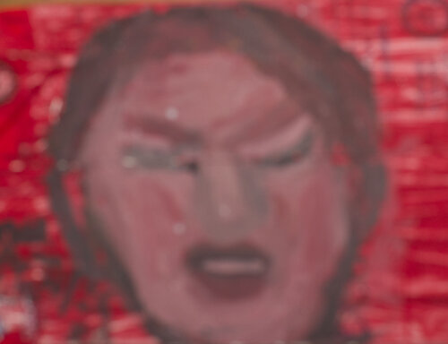 El rostro de la muerte por Coronavirus van Ana Bravo, Schilderij te koop op Singulart