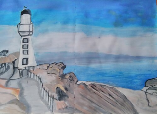 El Guardián de la costa van Ana Bravo, Schilderij te koop op Singulart