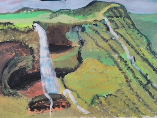 Las cascadas gemelas van Ana Bravo, Schilderij te koop op Singulart
