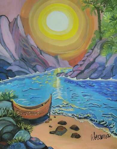 LA ORILLA DEL SOL ETERNO van Ana Bravo, Schilderij te koop op Singulart