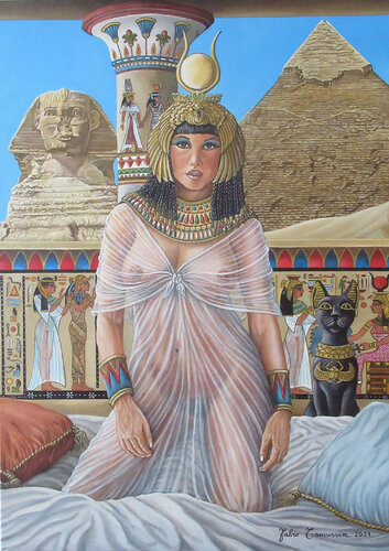 Egyptian Princess van Fabio Tamussin, Schilderij te koop op Singulart