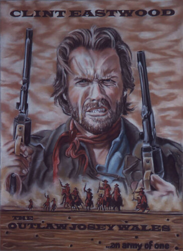 Clint Eastwood “The Outlaw Josey Wales” di Fabio Tamussin, Pittura in vendita su Singulart