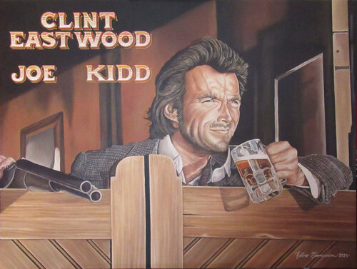 "Joe Kidd" Clint Eastwood by Fabio Tamussin, 油畫 for Sale on Singulart