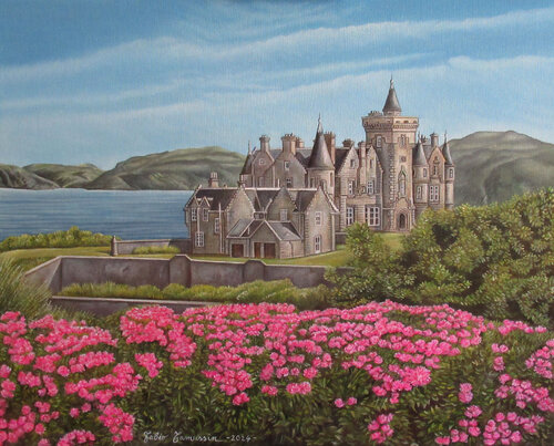 Castello di Glengorm (Scozia) di Fabio Tamussin, Pittura in vendita su Singulart
