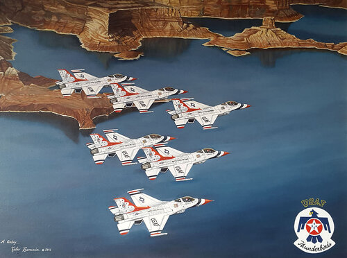 Thunderbirds Canyonland de Fabio Tamussin, Pintura a la venta en Singulart