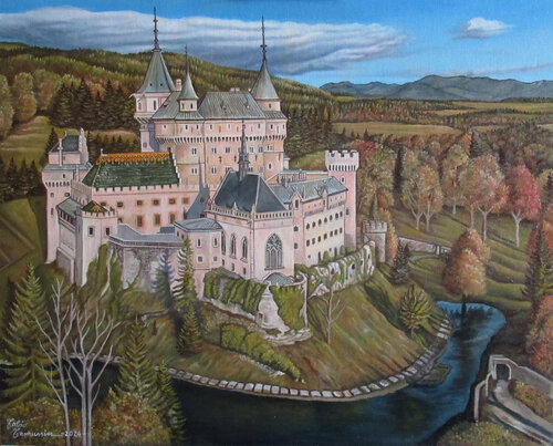Castello Bojnice (Slovacchia) von Fabio Tamussin, Malerei kaufen auf Singulart