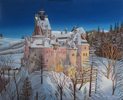 Castello Bran "Vlad - Dracula" (Romania) von Fabio Tamussin, Malerei kaufen auf Singulart