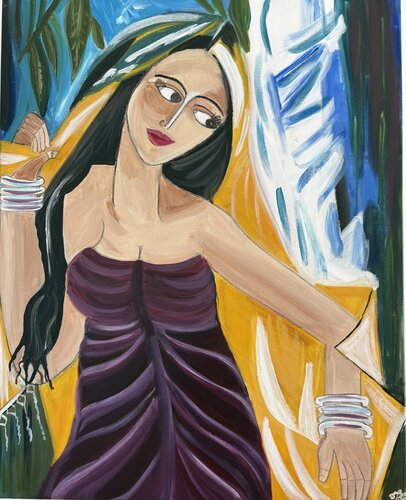 Whispers of the Falls di Tania Thenabadu, Pittura in vendita su Singulart