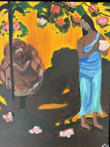 A woman of the Tropics di Tania Thenabadu, Pittura in vendita su Singulart