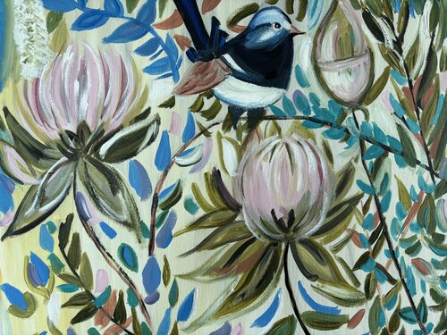 Birds of Paradise by Tania Thenabadu, Painting for Sale on Singulart
