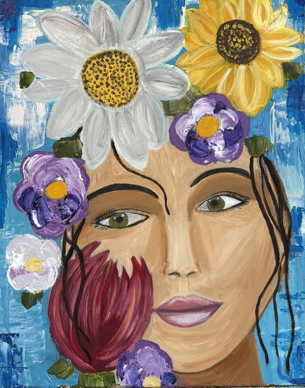 Garden in her Eyes Tania Thenabadu Origineel schilderij te koop