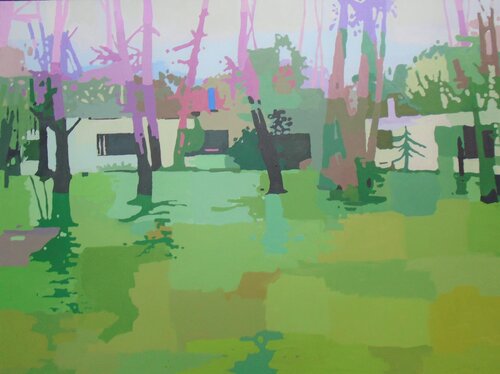 Atelierhaus am Bussardsteig Berlin par Tilo Ettl, Peinture en vente sur Singulart