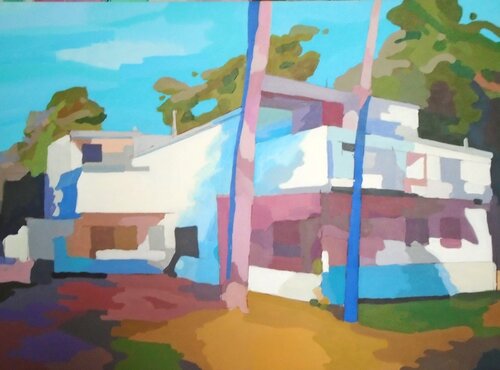 Meisterhaus Dessau III par Tilo Ettl, Peinture en vente sur Singulart