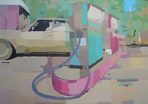 Tankstelle von Tilo Ettl, Malerei kaufen auf Singulart