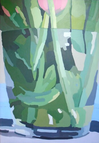 Tulpe in Vase van Tilo Ettl, Schilderij te koop op Singulart