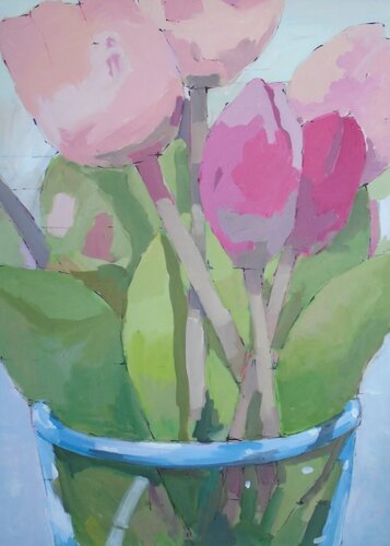 Tulpen in Vase II van Tilo Ettl, Schilderij te koop op Singulart