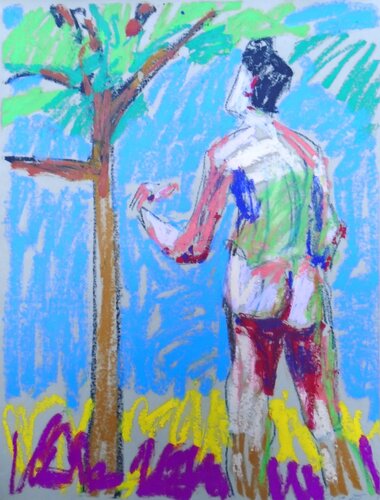 Mann mit Baum by Tilo Ettl, Work on Paper for Sale on Singulart