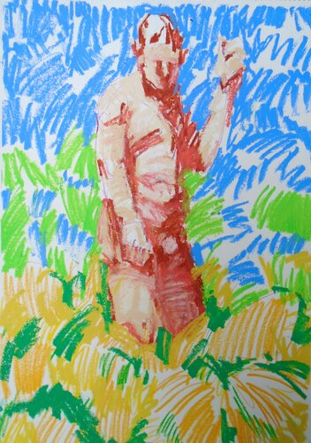 Mann im Grün von Tilo Ettl, Werk auf Papier kaufen auf Singulart