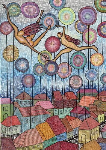 Sky Dancers by Dragana Olah, 소묘 for Sale on Singulart