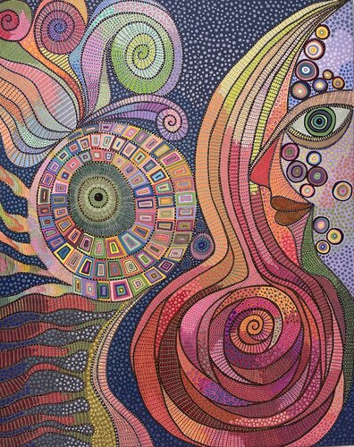 Echoes of Connection by Dragana Olah, 소묘 for Sale on Singulart