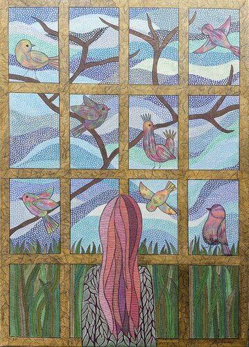 Looking Out, Holding In by Dragana Olah, 소묘 for Sale on Singulart