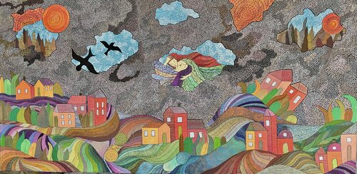 The Geography of Dreams by Dragana Olah, Drawing for Sale on Singulart
