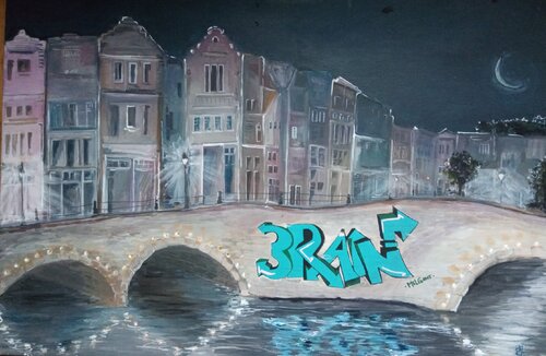 Amsterdam van Birgit van der Gang, Schilderij te koop op Singulart
