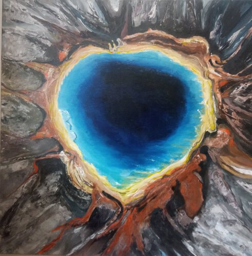 Yellowstone van Birgit van der Gang, Schilderij te koop op Singulart