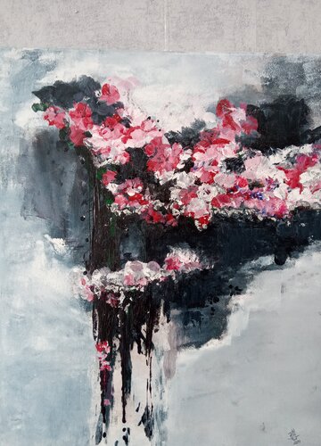 Blütenzauber van Birgit van der Gang, Schilderij te koop op Singulart