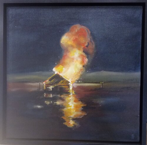 Feuer by Birgit van der Gang, Painting for Sale on Singulart