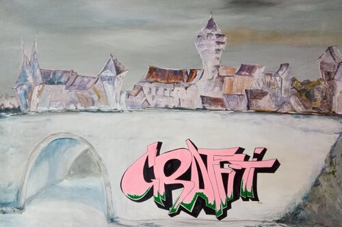 Mel Gs Graffiti by Birgit van der Gang, Painting for Sale on Singulart