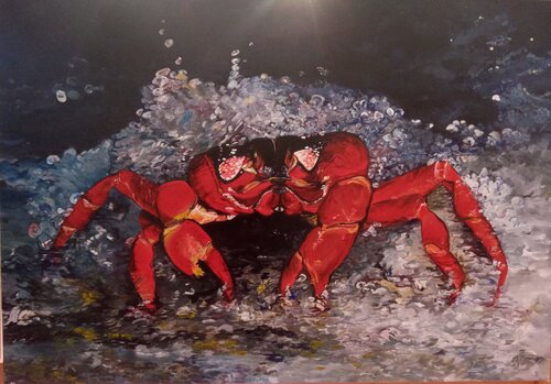 Krabbe by Birgit van der Gang, Painting for Sale on Singulart