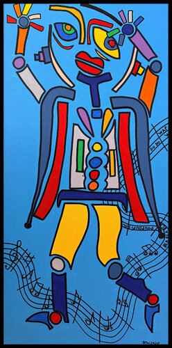 Le chef d'orchestre by Reyolenjoy, Painting for Sale on Singulart