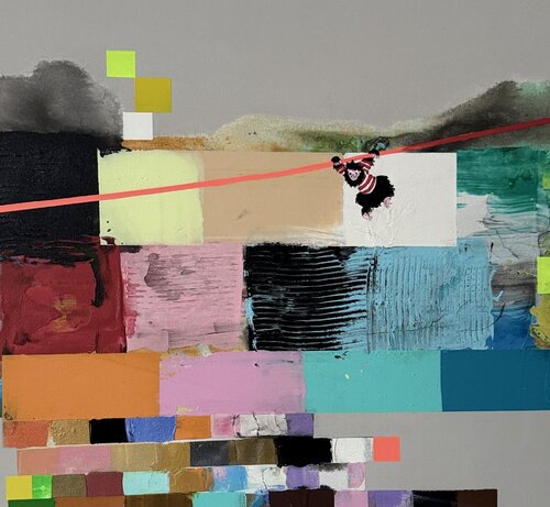 Big city monkey van Danny Kästner, Schilderij te koop op Singulart