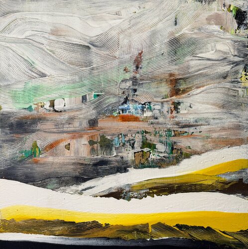 Landscape in yellow van Danny Kästner, Schilderij te koop op Singulart