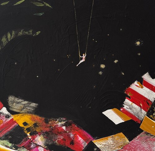 Rocking woman van Danny Kästner, Schilderij te koop op Singulart