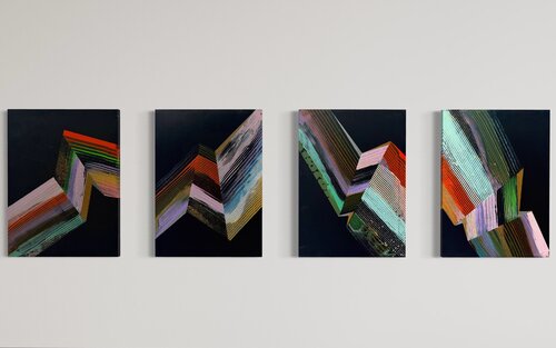 Black  Lines group of 4 ) Danny Kästner