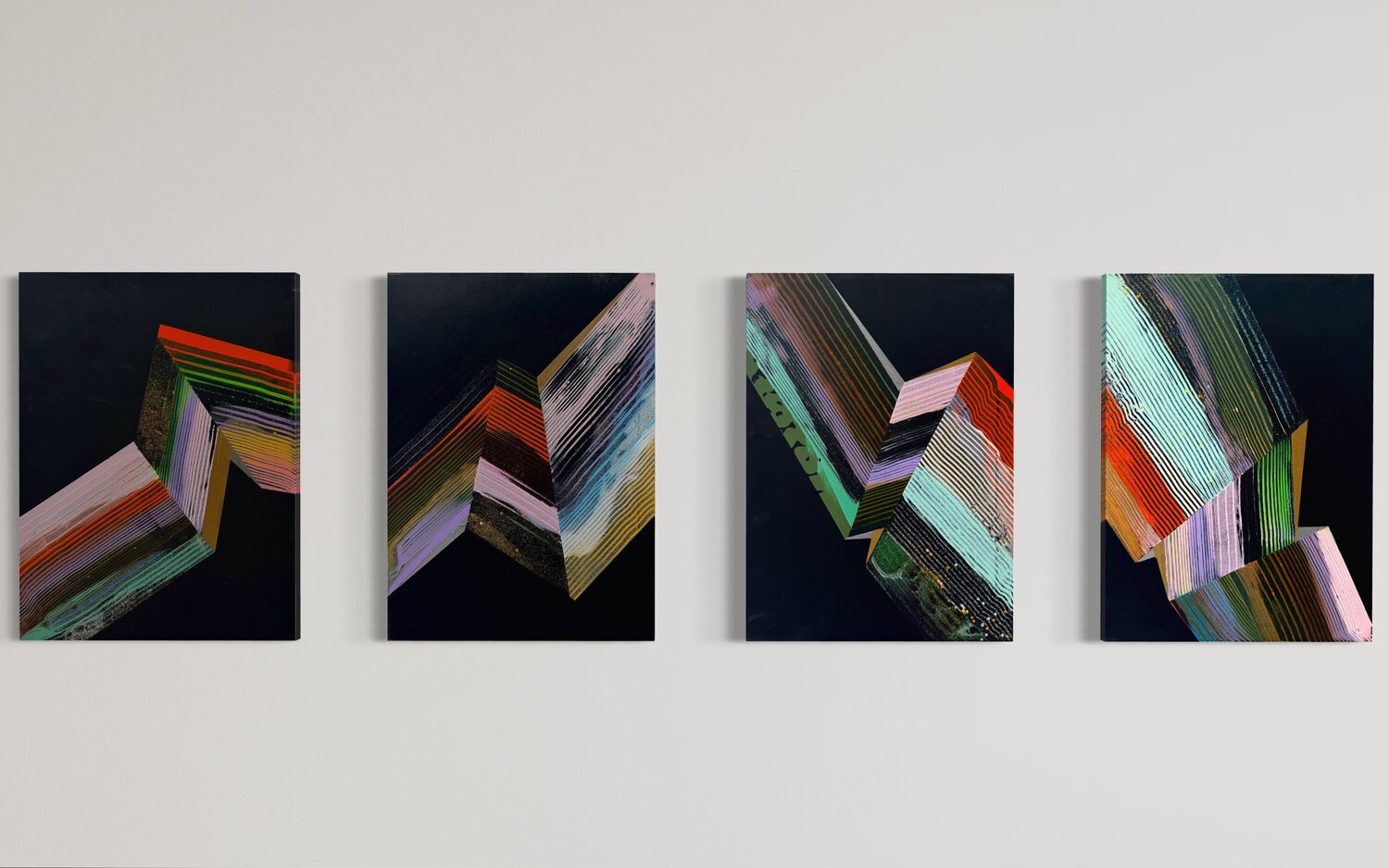Black  Lines group of 4 ) Danny Kästner