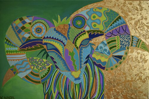 The Ram Chrysómallon by Katja Nagel, Painting for Sale on Singulart