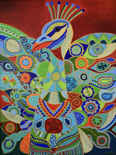 The Peacock of Hera von Katja Nagel, Malerei kaufen auf Singulart