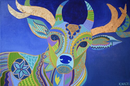 The Kerynite Doe di Katja Nagel, Pittura in vendita su Singulart