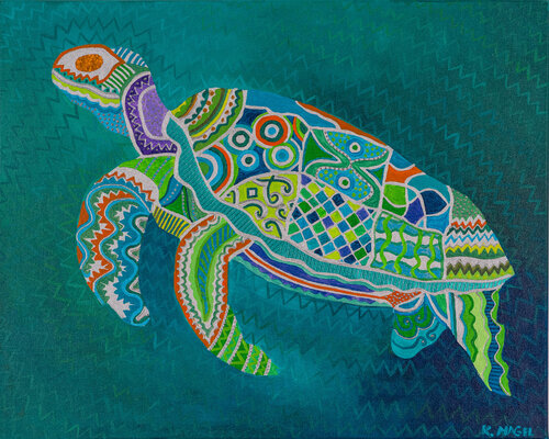 Trilogy Chelone in her beauty de Katja Nagel, Pintura a la venta en Singulart