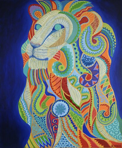 The Kithaironian Lion van Katja Nagel, Schilderij te koop op Singulart
