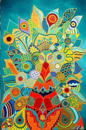 The Peacock of Hera von Katja Nagel, Malerei kaufen auf Singulart