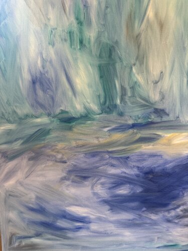 Vertical turquoise par Godwin Muscat Azzopardi, Peinture en vente sur Singulart