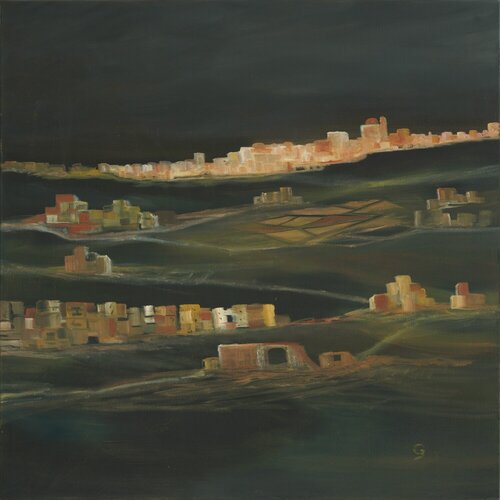 Village Tapestry par Godwin Muscat Azzopardi, Peinture en vente sur Singulart