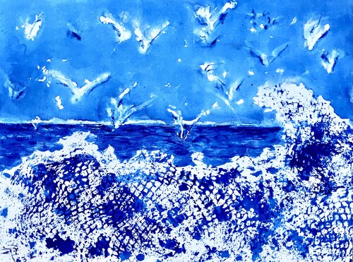 The net and the wave van Alejandro Mariotti, Schilderij te koop op Singulart