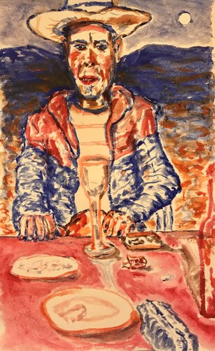 The Pianist and the Moon van Alejandro Mariotti, Schilderij te koop op Singulart